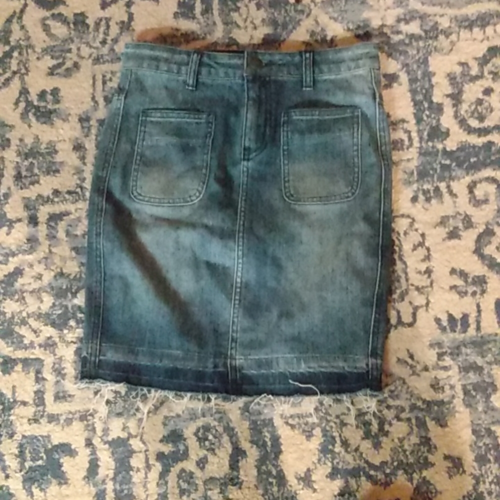 RES denim stretch distressed denim skirt  25